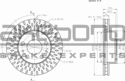 Akebono BN-0207 - Discofreno autozon.pro