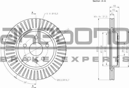 Akebono BN-0216 - Discofreno autozon.pro