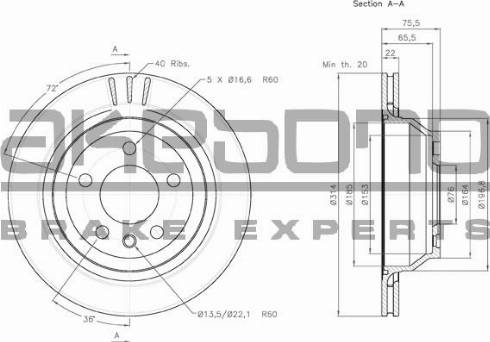 Akebono BN-0211E - Discofreno autozon.pro