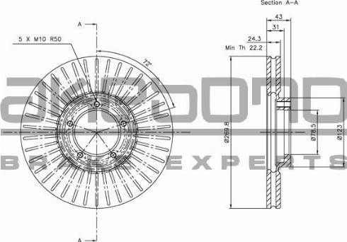 Akebono BN-0217 - Discofreno autozon.pro