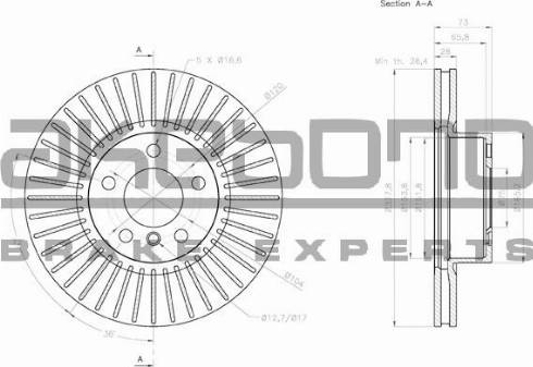 Akebono BN-0280 - Discofreno autozon.pro