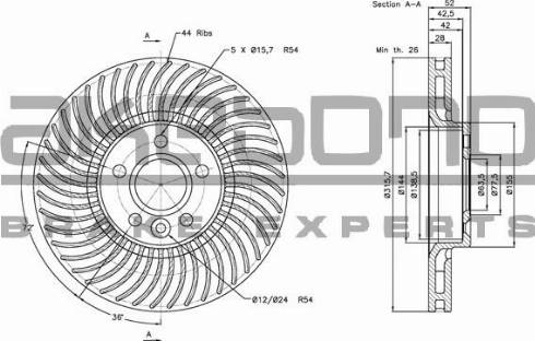 Akebono BN-0283 - Discofreno autozon.pro