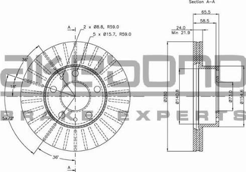 Akebono BN-0282 - Discofreno autozon.pro