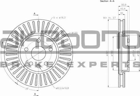 Akebono BN-0236 - Discofreno autozon.pro