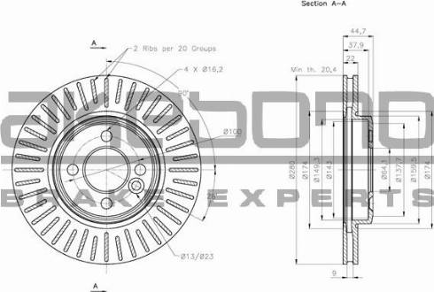 Akebono BN-0231 - Discofreno autozon.pro