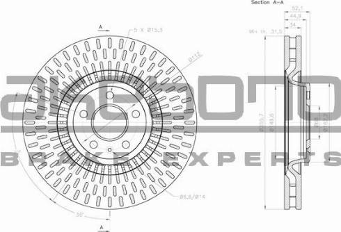 Akebono BN-0233 - Discofreno autozon.pro