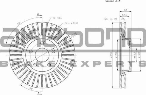 Akebono BN-0232 - Discofreno autozon.pro