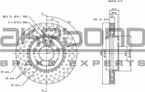 Akebono BN-0224 - Discofreno autozon.pro