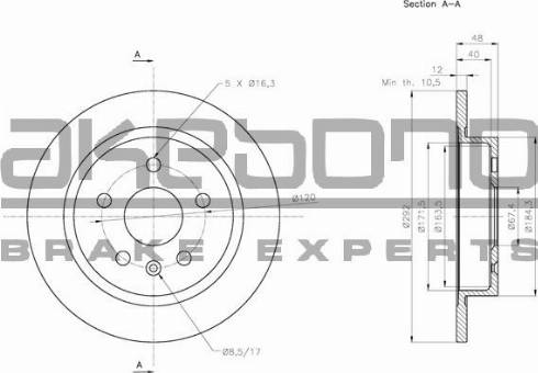 Akebono BN-0225 - Discofreno autozon.pro