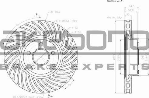 Akebono BN-0223 - Discofreno autozon.pro