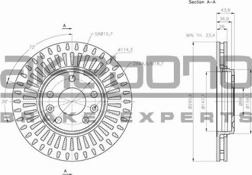 Akebono BN-0271 - Discofreno autozon.pro