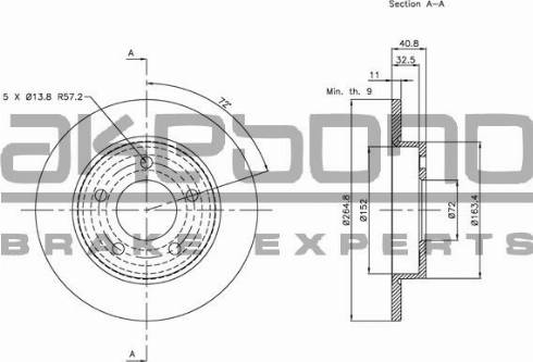 Akebono BN-0272 - Discofreno autozon.pro