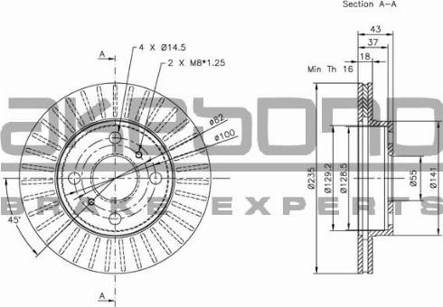 Akebono BN-0277 - Discofreno autozon.pro