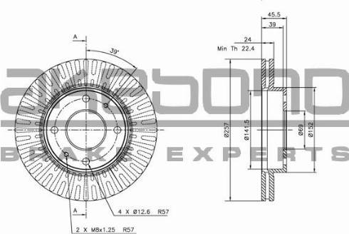 Akebono BN-0756 - Discofreno autozon.pro