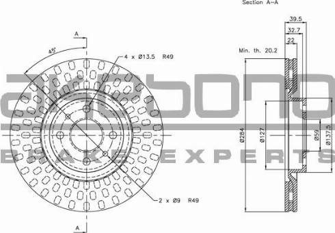 Akebono BN-0753 - Discofreno autozon.pro