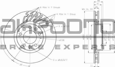 Akebono BN-0764 - Discofreno autozon.pro