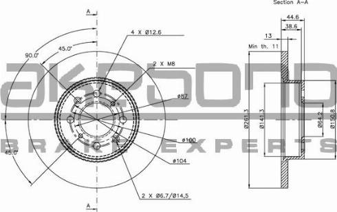 Akebono BN-0768E - Discofreno autozon.pro