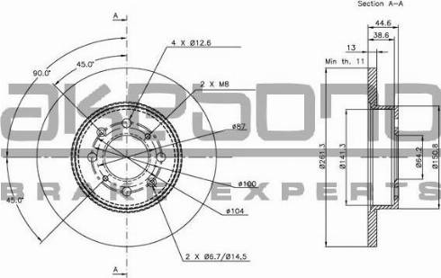 Akebono BN-0768 - Discofreno autozon.pro