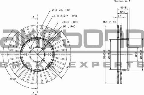 Akebono BN-0763 - Discofreno autozon.pro