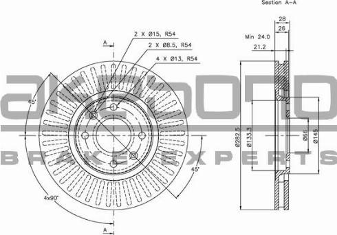 Akebono BN-0700 - Discofreno autozon.pro