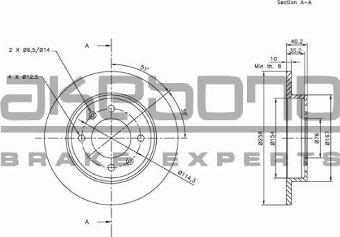 Akebono BN-0714 - Discofreno autozon.pro