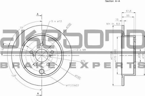 Akebono BN-0730 - Discofreno autozon.pro