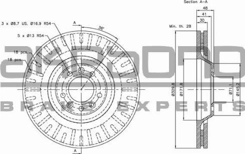 Akebono BN-0732 - Discofreno autozon.pro