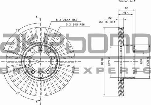 Akebono BN-0737 - Discofreno autozon.pro