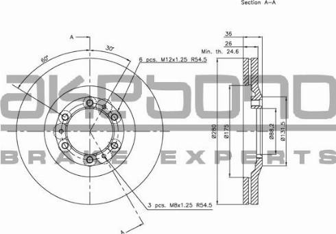 Akebono BN-0724E - Discofreno autozon.pro