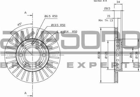 Akebono BN-0725 - Discofreno autozon.pro