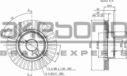 Akebono BN-0726 - Discofreno autozon.pro