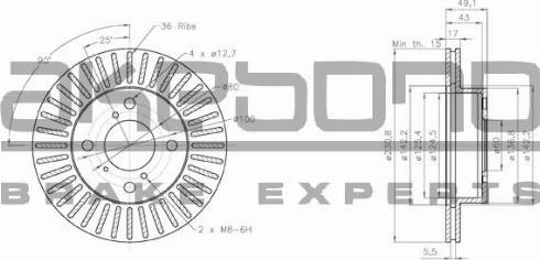 Akebono BN-0720 - Discofreno autozon.pro