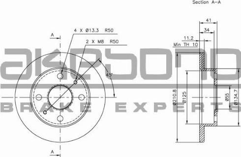 Akebono BN-0722 - Discofreno autozon.pro