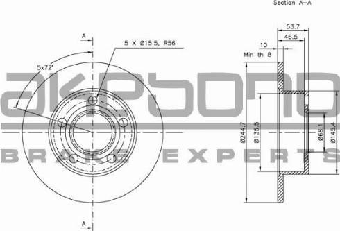 Akebono BN-0774E - Discofreno autozon.pro