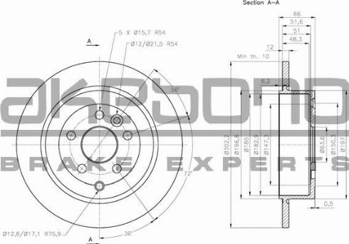 Akebono BN-0775 - Discofreno autozon.pro