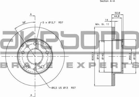 Akebono BN-0778 - Discofreno autozon.pro