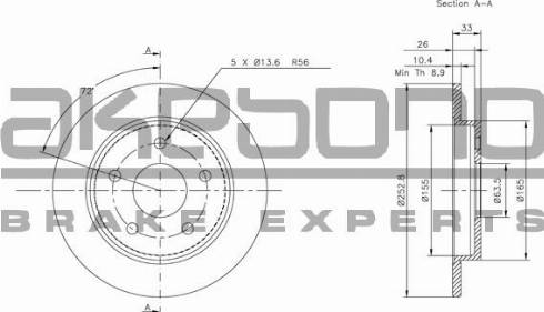 Akebono BN-1091 - Discofreno autozon.pro