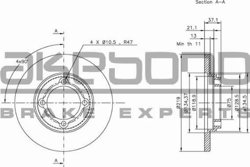 Akebono BN-1092E - Discofreno autozon.pro