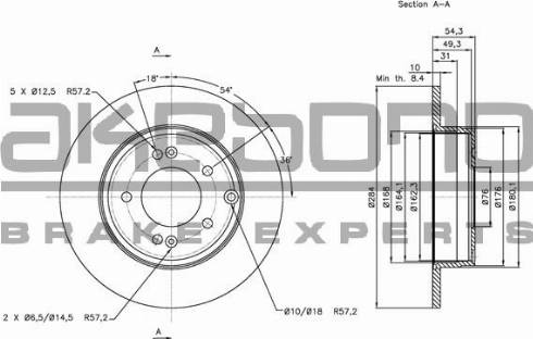 Akebono BN-1059 - Discofreno autozon.pro