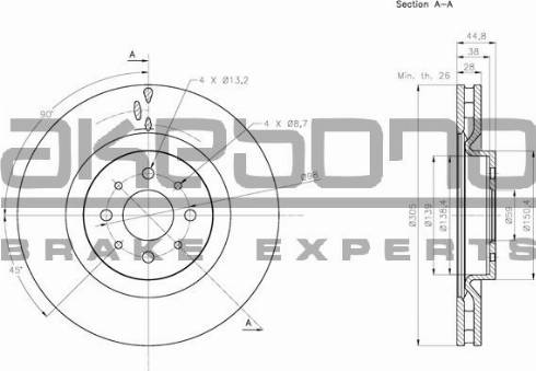 Akebono BN-1069E - Discofreno autozon.pro