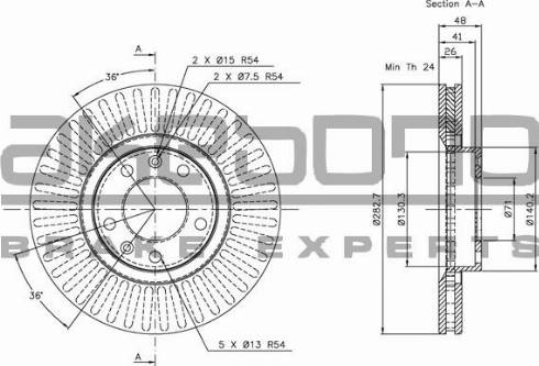 Akebono BN-1066 - Discofreno autozon.pro