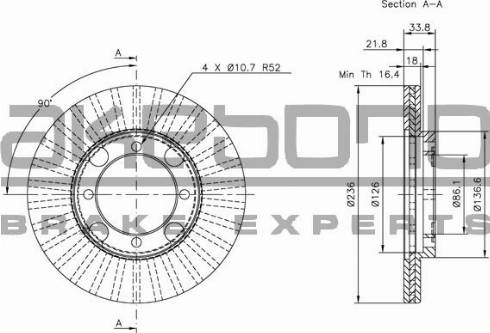 Akebono BN-1063E - Discofreno autozon.pro