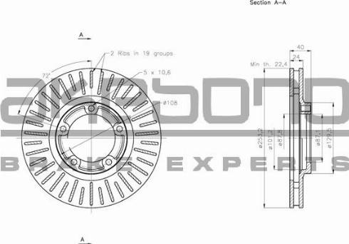 Akebono BN-1007 - Discofreno autozon.pro