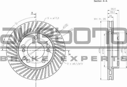 Akebono BN-1015E - Discofreno autozon.pro