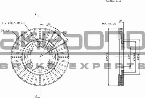 Akebono BN-1084E - Discofreno autozon.pro