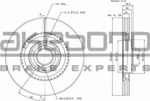 Akebono BN-1033 - Discofreno autozon.pro