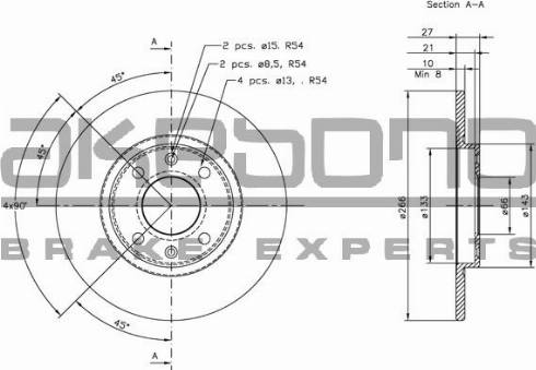 Akebono BN-1029 - Discofreno autozon.pro