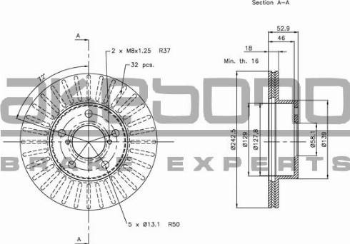 Akebono BN-1028 - Discofreno autozon.pro