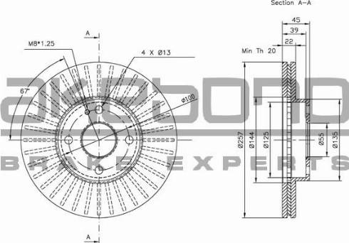 Akebono BN-1022E - Discofreno autozon.pro