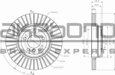 Akebono BN-1076E - Discofreno autozon.pro